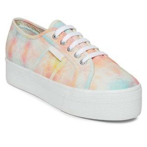 Superga Pastel Tie Dye Platform Sneakers
